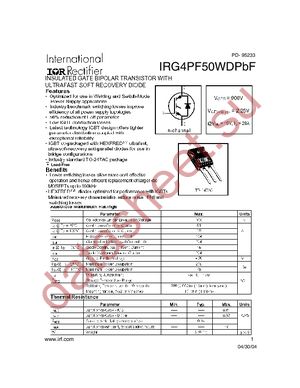 IRG4PF50WD-201P datasheet  